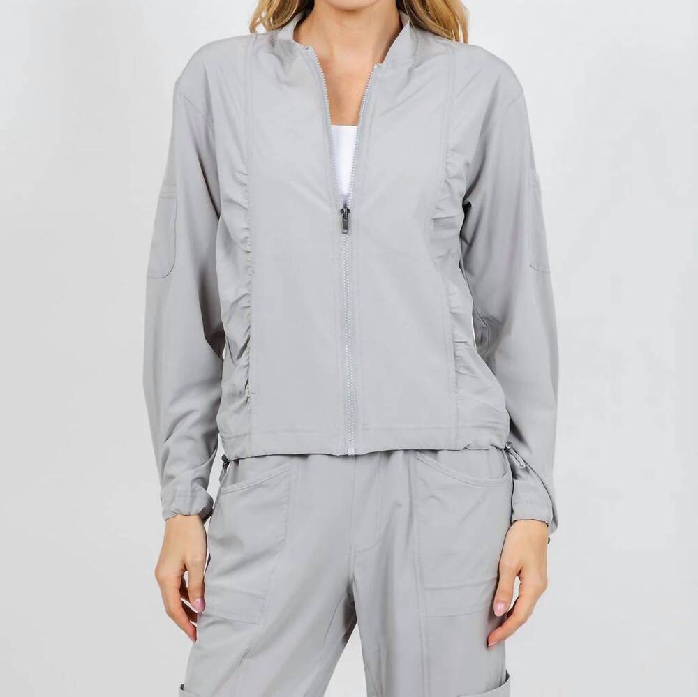 NEW WEARABLES bach long sleeve bomber jacket in arctic